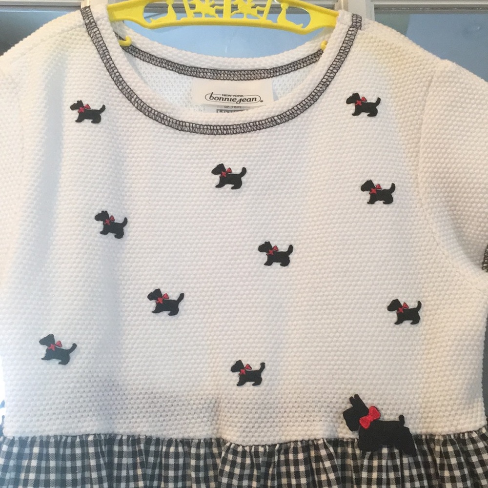 Bonnie Jean Scotty Dog and Gingham Dress - Picture 2 of 4